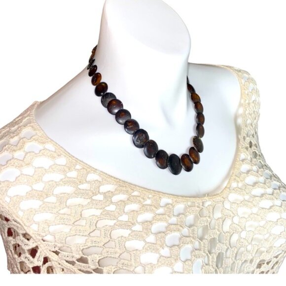 Vintage Coin Beaded Necklace - Picture 3 of 12